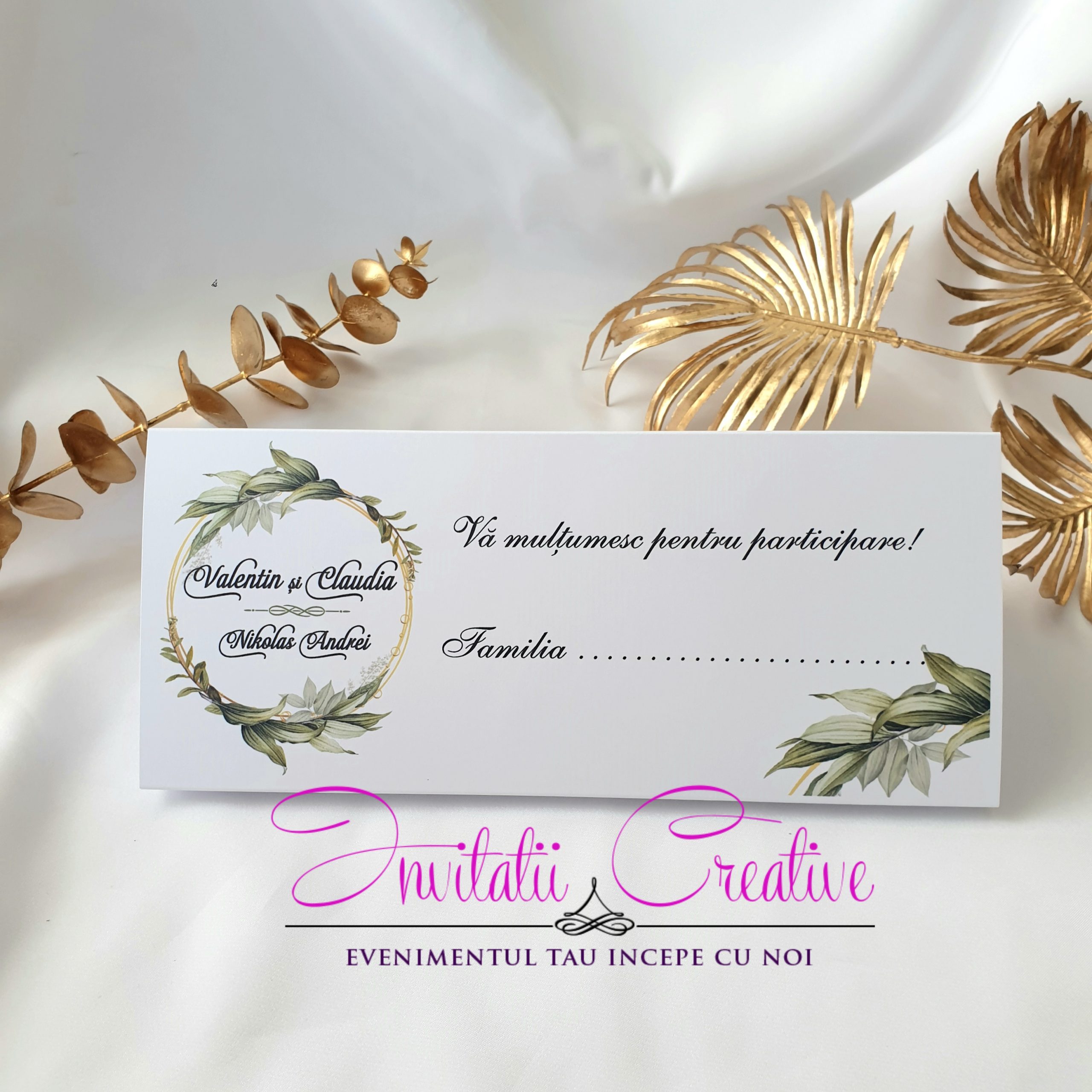 Plic de Bani Elegant Coronita din Frunze de Maslin