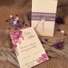 Invitatie de nunta Eleganta cu Dantela si model Floral 52533