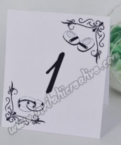 Alternative view of Numar de Masa Nunta si Botez Elegant cu Botosei si Inele