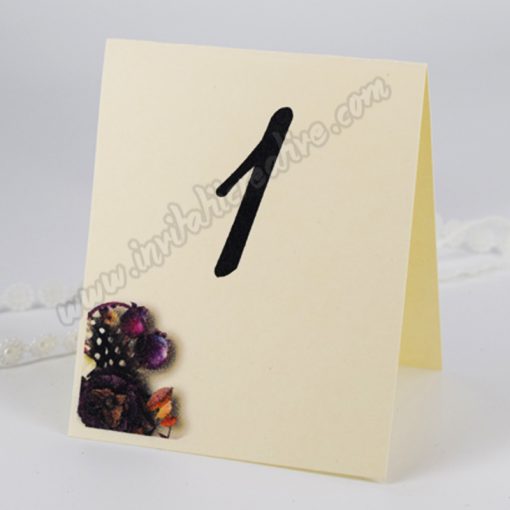 Numar de Masa Nunta model Floral Rustic elegant