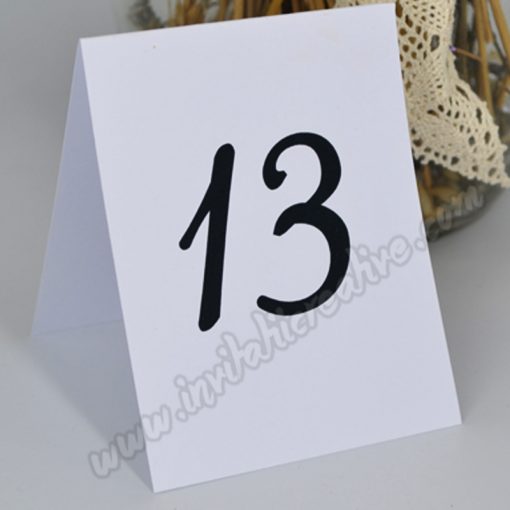 Numar de masa simplu alb