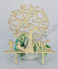 Alternative view of Ornament Lemn pentru Aranjamente si Torturi - Mr & Mrs