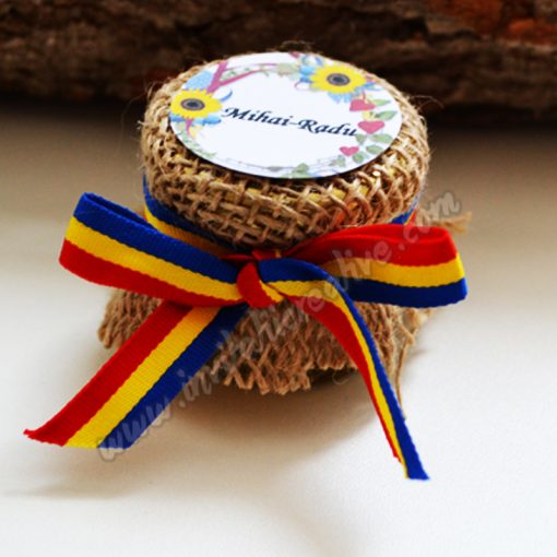 Alternative view of Marturie rustica Borcanel cu miere Iuta si Motiv Floarea-Soarelui