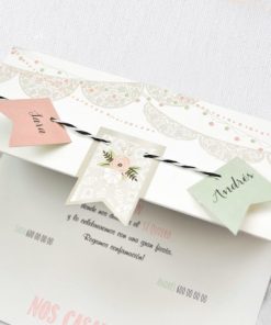 Alternative view of Invitatie de Nunta Vesela cu Stegulete pentru Petrecere 39730