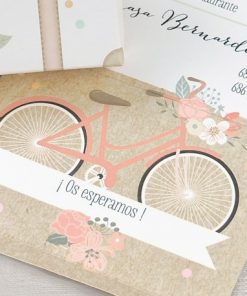 Alternative view of Invitatie de Nunta cu Motiv floral si Bicicleta 39719