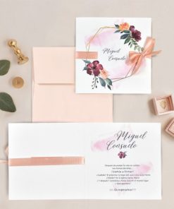 Alternative view of Invitatie de Nunta cu Model Floral Acuarela 39708