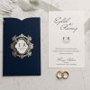 Invitatie de nunta bleumarin 9162