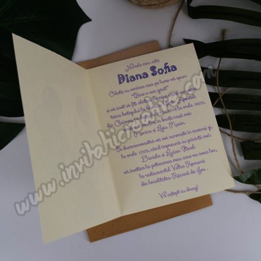 Invitatie de botez elefant cu baloane