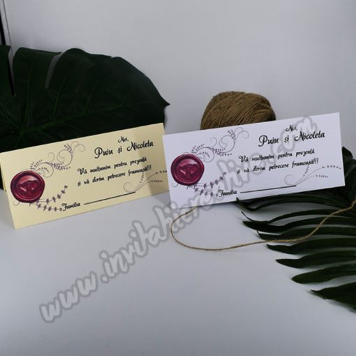 Plic de bani Nunta Vintage Elegant cu Model Pecete