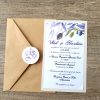 Invitatie de nunta watercolor mov