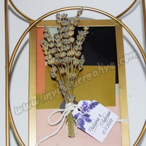 Marturie Magnetica Rustica Buchet din Lavanda