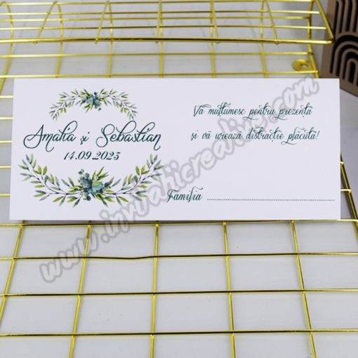 Plic de bani Design Verde Frunze Watercolor