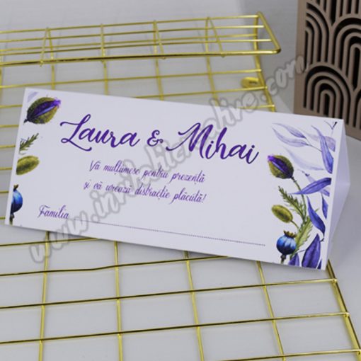 Plic de Bani Watercolor Flori de Camp Mov