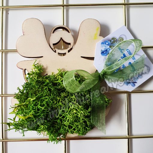 Marturie Botez Magnetica Lemn Ingeras cu Licheni