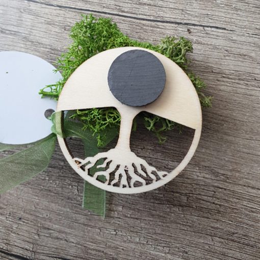 Alternative view of Marturie Magnetica Lemn Copac cu Licheni Verzi