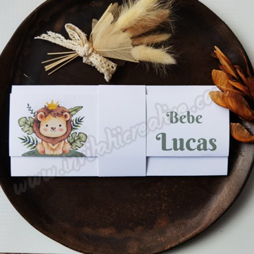 Invitatie de Botez Watercolor Baby Lion