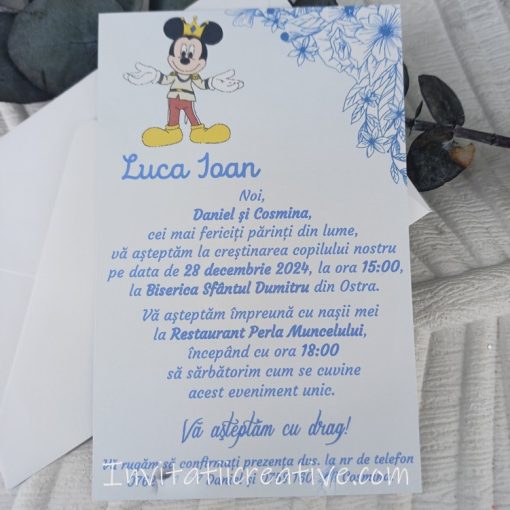 Alternative view of Invitatie de Botez Ieftina cu Mickey Mouse