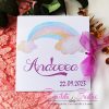 Invitatie de Botez Curcubeu Watercolor