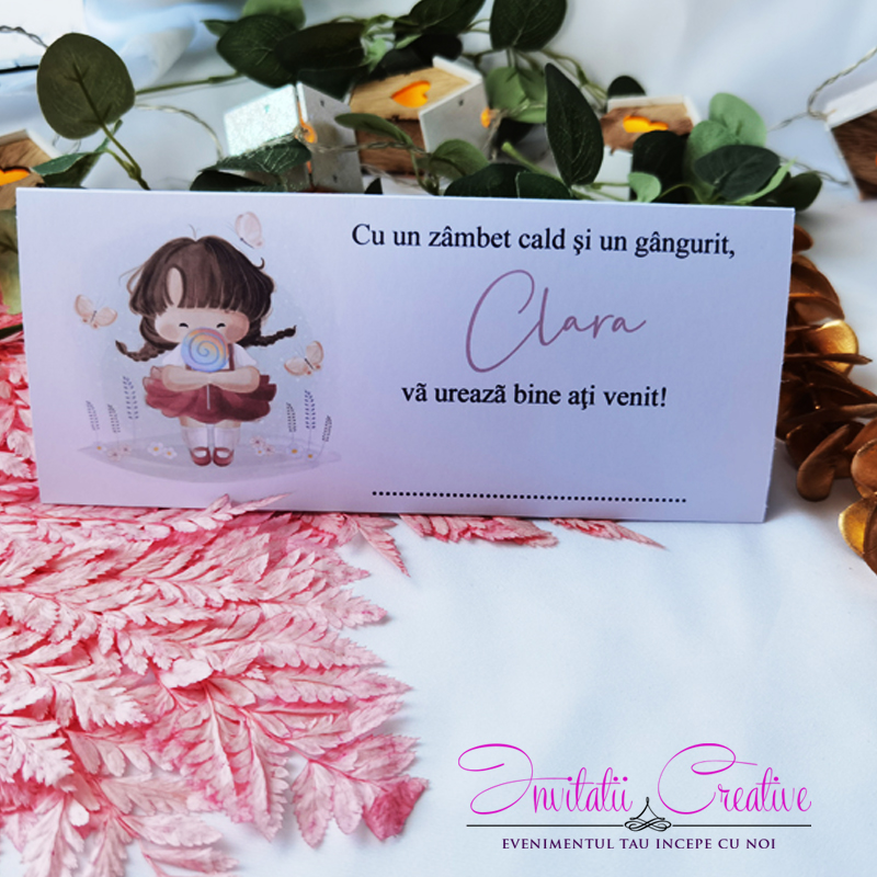 Plic de Bani Botez Haios Fetita cu Acadea