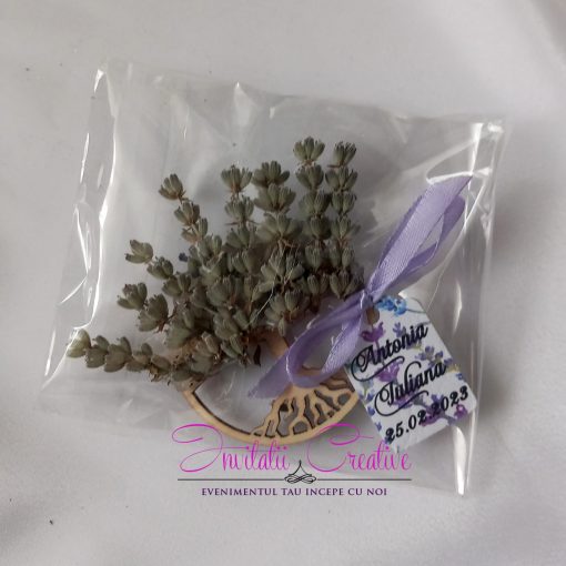 Alternative view of Marturie Magnetica Lemn Copac cu Lavanda