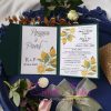 Invitatie de Nunta Verde Motiv Mediteraneean Crengute cu Lamai (1)