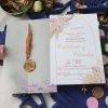 Invitatie de Nunta cu Calc si Pecete Motiv Floral Boho (2)