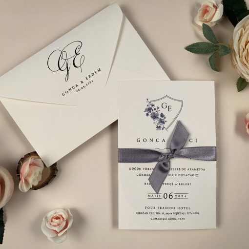 Invitatii de nunta cu panglica de satin 96959