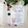 Invitatie 2 in 1 Eleganta cu Sigiliu Maini Parinti si Bebe Fetita