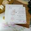 Invitatie de botez de fetita Floral Unicorn