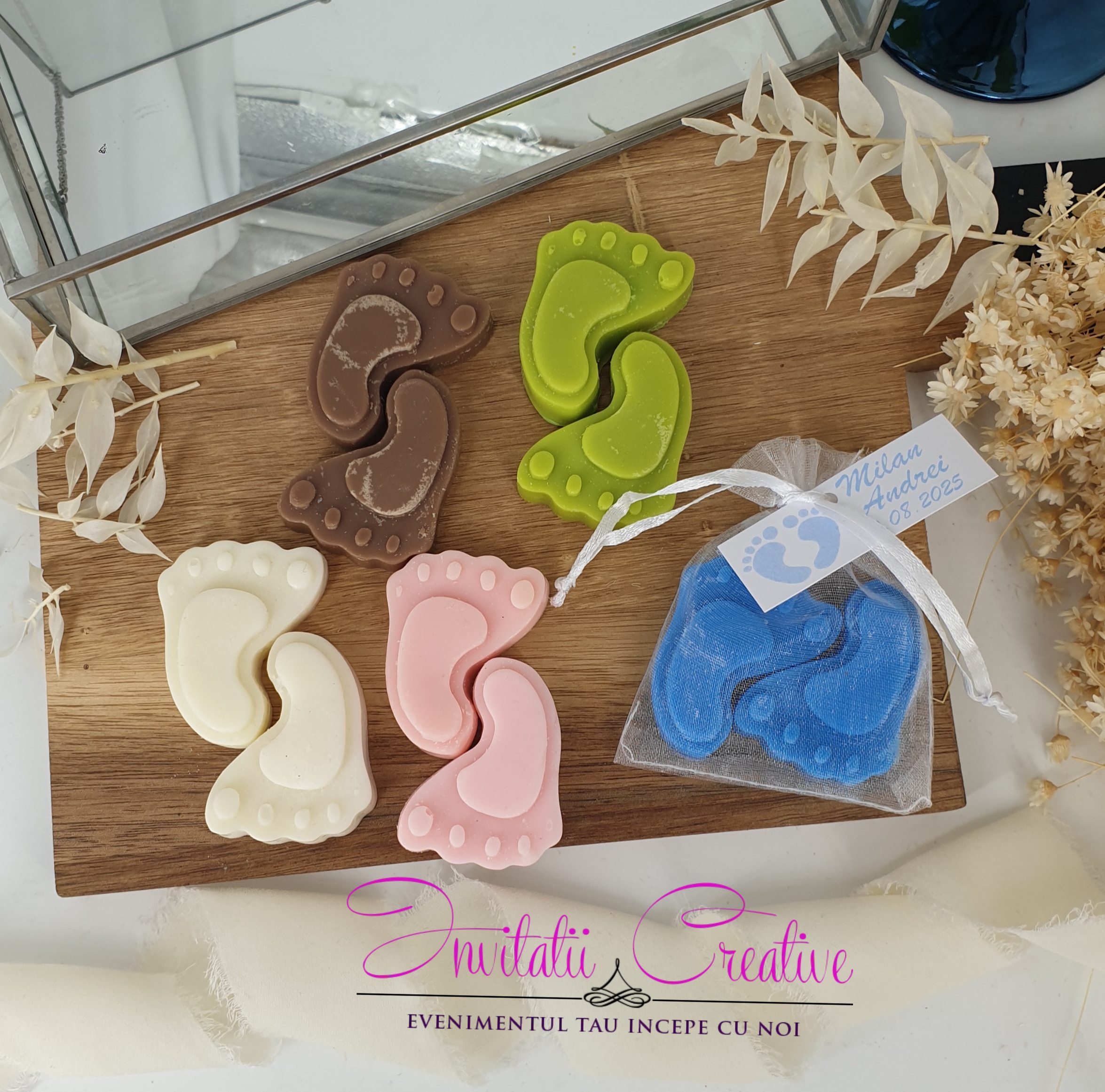 Marturie Botez Lumanare Melts Parfumata Picioruse