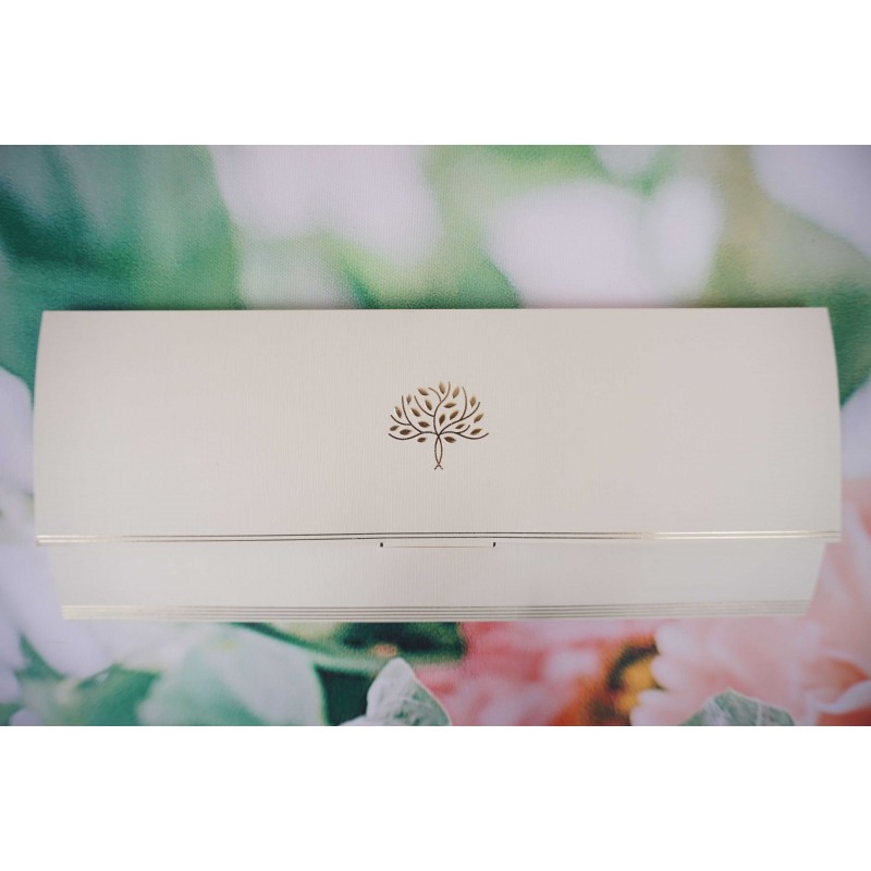 Invitatie de Nunta Deosebita cu Copac Auriu 1156