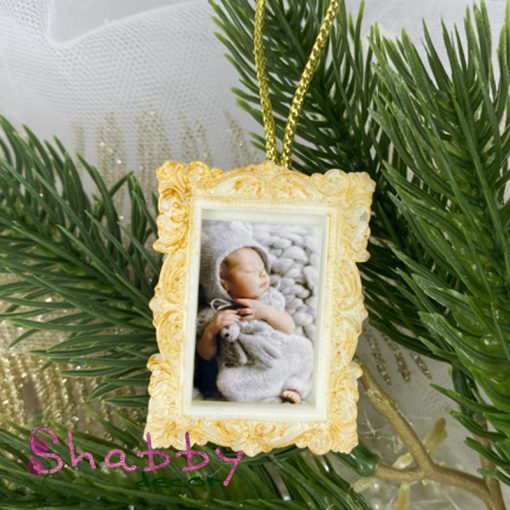 Glob Personalizat Rama aurie cu Poza Craciun