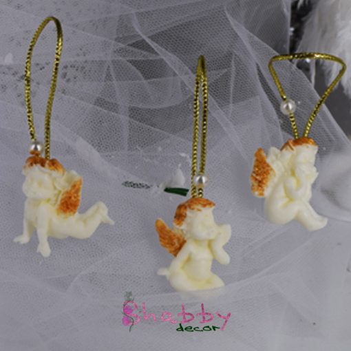 Alternative view of Set 3 Ingerasi Decor Brad Detalii aurii