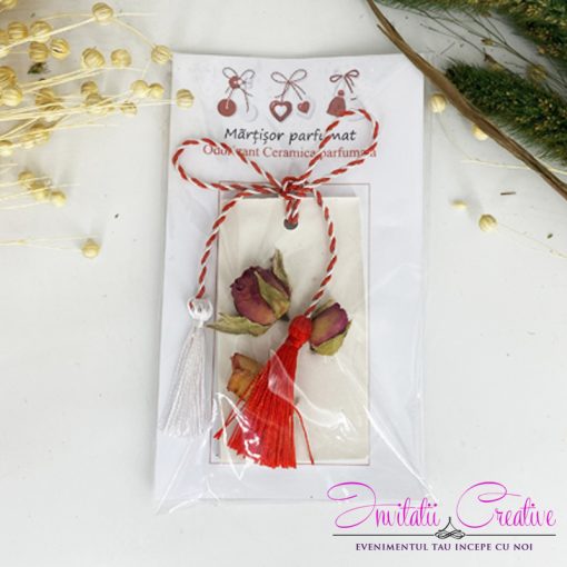 Alternative view of Martisor odorizat dulap tableta din ceramica cu trandafiri uscati