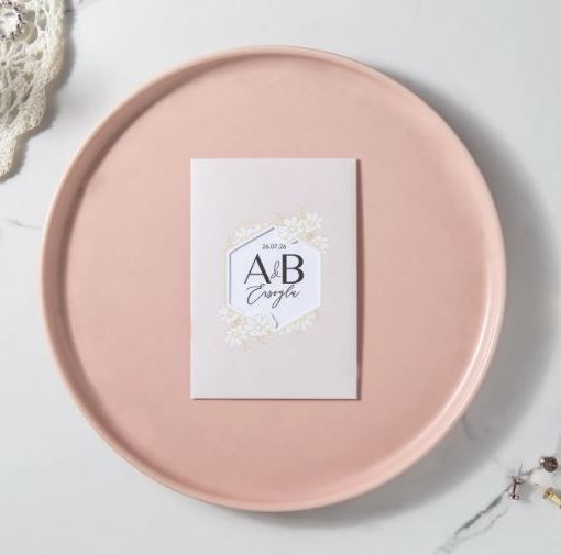 Invitatie de Nunta Eleganta Roz Pal 7129