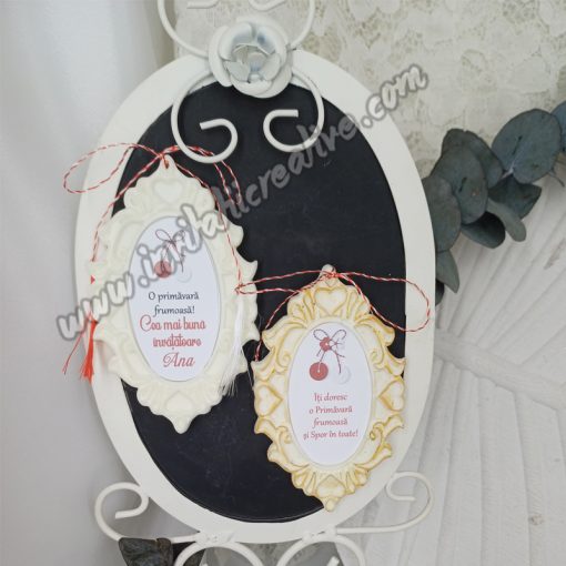 Alternative view of Martisor Rama Foto Personalizata cu Mesaj Accente Aurii