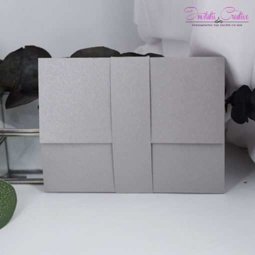 Alternative view of Invitatie de Nunta Argintie Ieftina cu Motiv Elegant Vintage