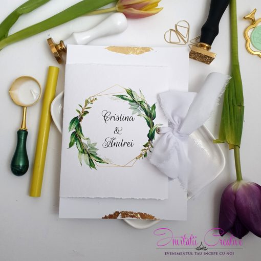 Invitatie de Nunta Modern Greenery