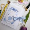 Invitatie de nunta Blue Flower Pastel 4