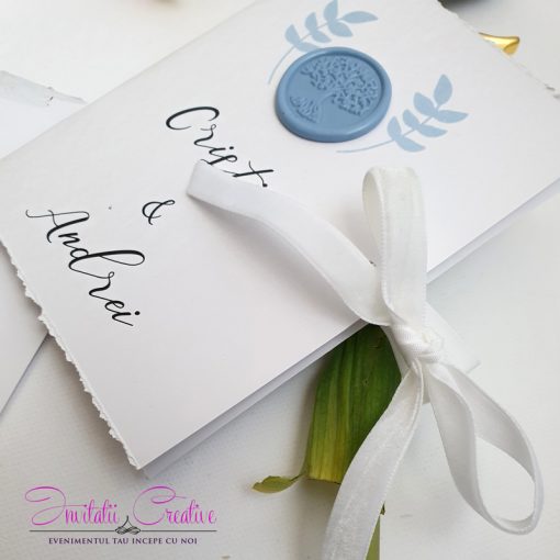 Invitatie de nunta Blue Pastel 11