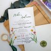 Invitatii de nunta cu flori de camp delicate1