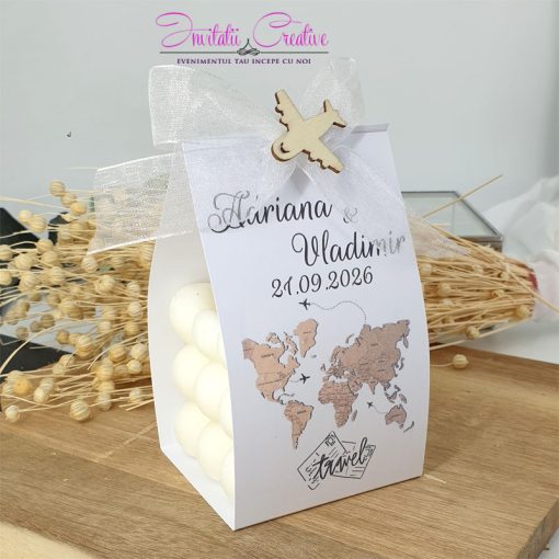 Marturie Travel Lumanare Bubble Mare Harta si Avion