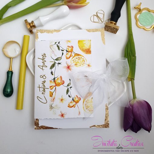 Model de invitatie nunta Portocale