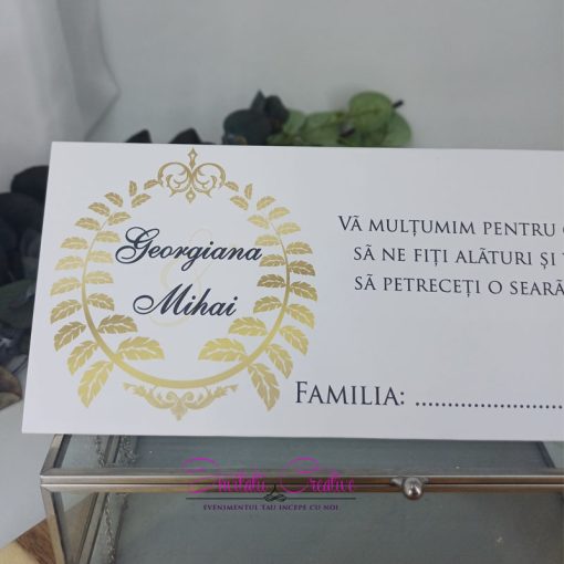 Alternative view of Plic de bani Nunta cu Model Elegant Vintage Gold