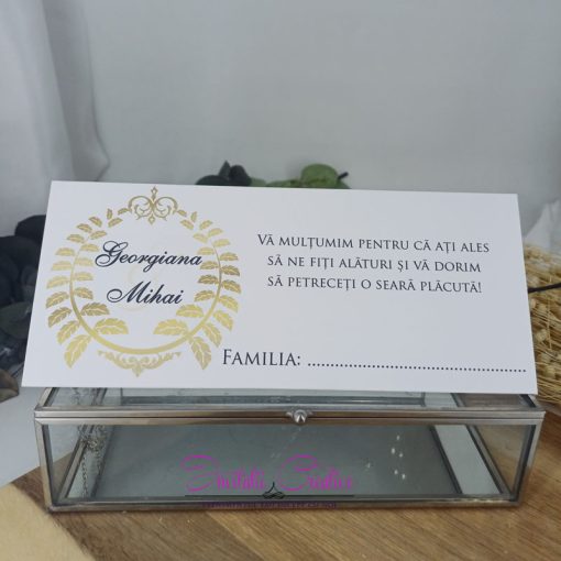 Plic de bani Nunta cu Model Elegant Vintage Gold