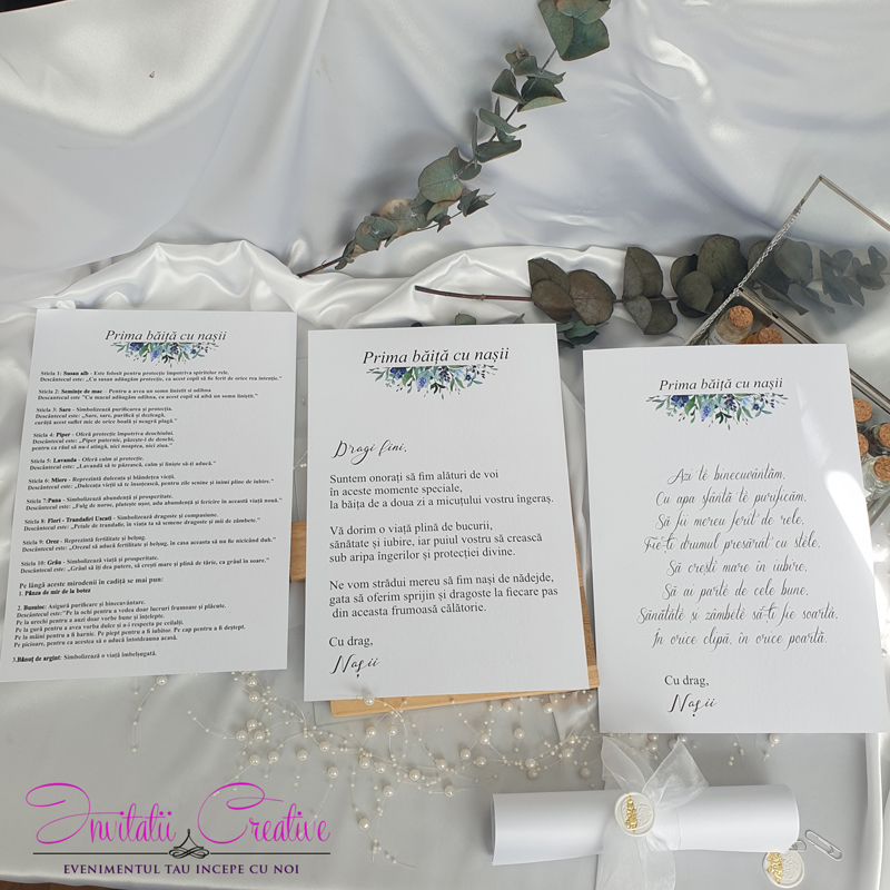 Set papirus albastru prima baita cu nasii3