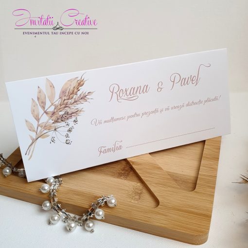 Plic de bani rustic cu spice de grau