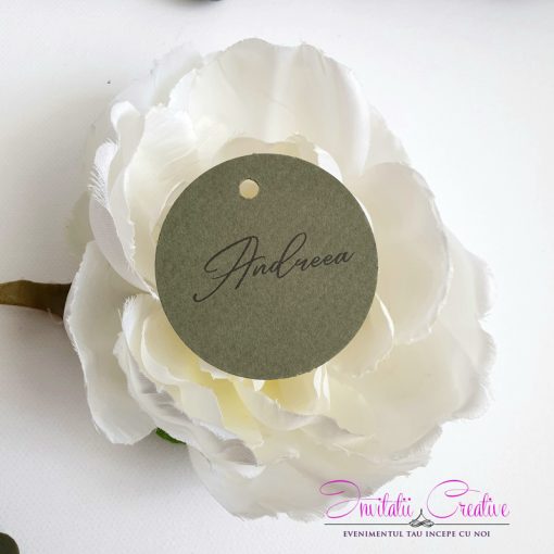 Etichete green rotunde pentru marturii