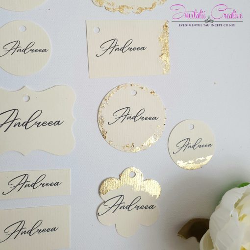 Alternative view of Etichete elegante marturii carton ivoire