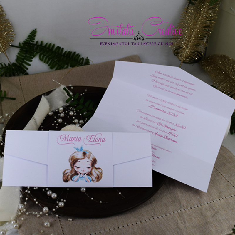 Invitatie de Botez Fetita Frumoasa de Poveste - imagine 2